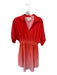 Emily McCarthy Size M Orange & Purple Polyester Short Sleeve Ombre Collar Dress Orange & Purple / M