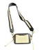 Marc Jacobs Tan & black Pleather Gold hardware Crossbody Strap Purse Tan & black
