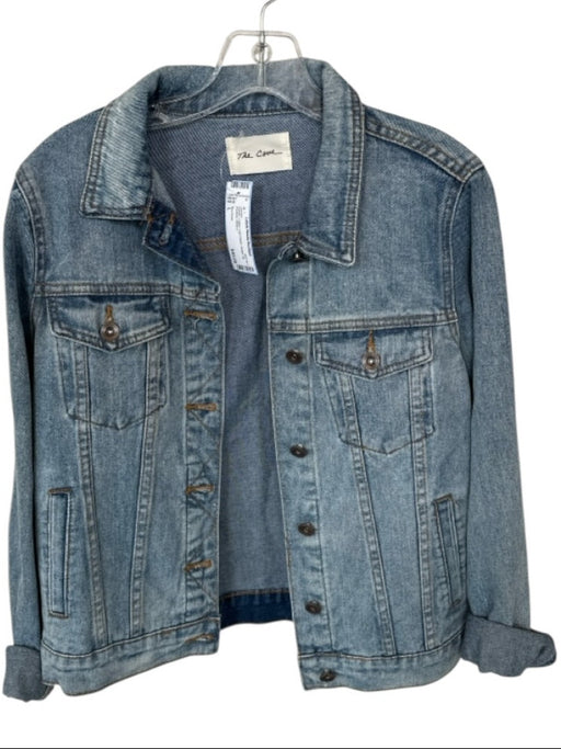 The Cove Size L Denim Cotton Light Wash Button Up Pockets Jacket Denim / L