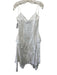 Polo Ralph Lauren Size 4 White Linen Floral Eyelet Spaghetti Strap Ruffle Dress White / 4