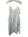 Polo Ralph Lauren Size 4 White Linen Floral Eyelet Spaghetti Strap Ruffle Dress White / 4