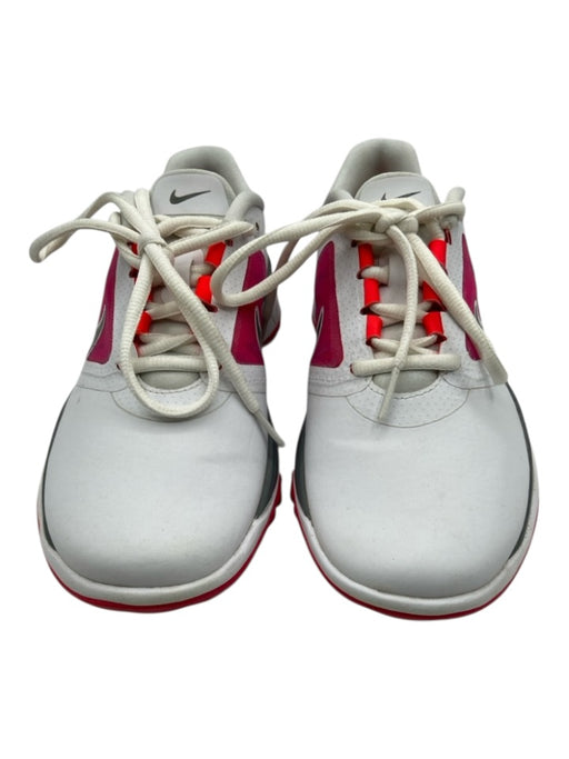 Nike Shoe Size 7 White & Hot Pink Synthetic Upper Color Block Low Top Sneakers White & Hot Pink / 7