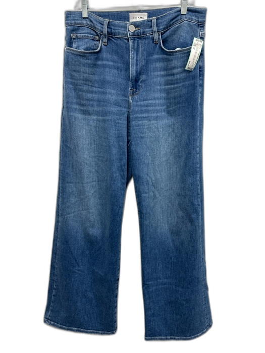 Frame Size 31 Medium Wash Cotton High Rise Straight Zip Fly Jeans Medium Wash / 31