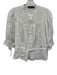 Polo Ralph Lauren Size 6 White Linen Semi Sheer Button Down Half Sleeve Top White / 6