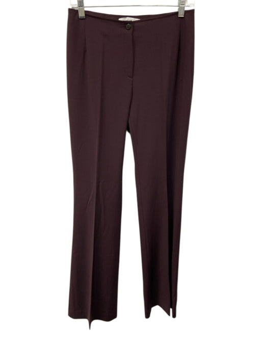 Santorelli Size 42 Plum Purple Virgin Wool Straight Leg Trouser Pants Plum Purple / 42