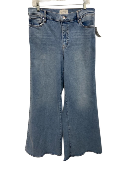 Frame Size 31 Light Wash Cotton Denim High Waist Wide Leg Jeans Light Wash / 31