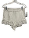 Show Me Your Mumu Size M White Cotton Eyelet Detail Ruffle Detail Short Set White / M