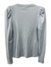 Veronica Beard Size S Light Blue Cotton Blend Ribbed V Neck Quarter Button Top Light Blue / S