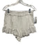 Show Me Your Mumu Size M White Cotton Eyelet Detail Ruffle Detail Shorts White / M