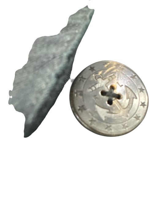 Polo Size L Black Cotton Blend Solid Double Breasted Front Flap Men's Jacket Black / L