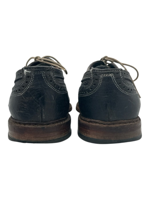 Allen Edmonds Shoe Size 10.5 AS IS Black Leather Broguing Dress Men's Shoes Black / 10.5