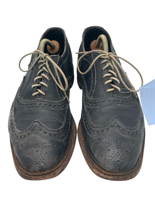 Allen Edmonds Shoe Size 10.5 AS IS Black Leather Broguing Dress Men's Shoes Black / 10.5