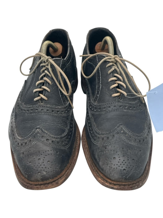 Allen Edmonds Shoe Size 10.5 AS IS Black Leather Broguing Dress Men's Shoes Black / 10.5