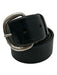 No Brand Black Leather Solid Men's Belt Black