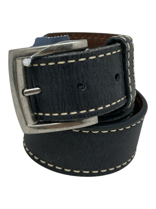 Allen Edmonds Blue Leather Solid Men's Belt Blue