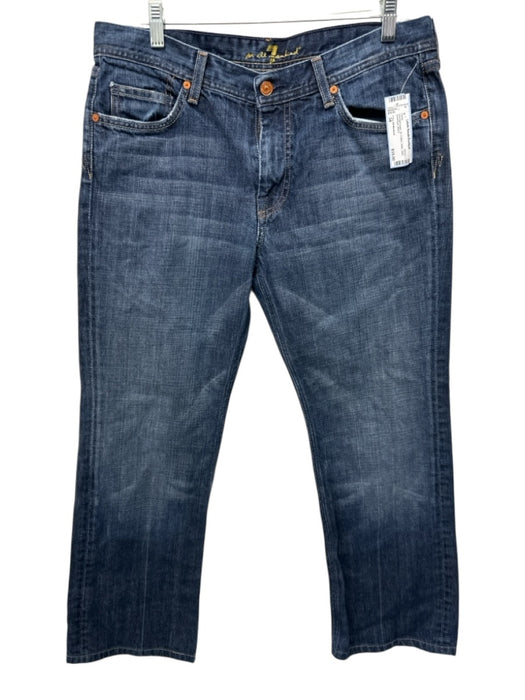 7 For All Mankind Size 34 med light wash Cotton Solid Jean Men's Pants med light wash / 34