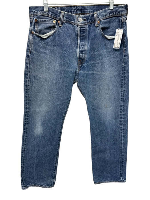 Levis Size 34 medium dark wash Cotton Solid Jean Men's Pants medium dark wash / 34