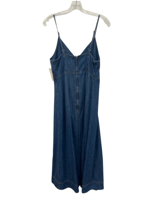 Reformation Jeans Size M / 10 Blue Cotton Denim Spaghetti Strap V Neck Dress Blue / M / 10