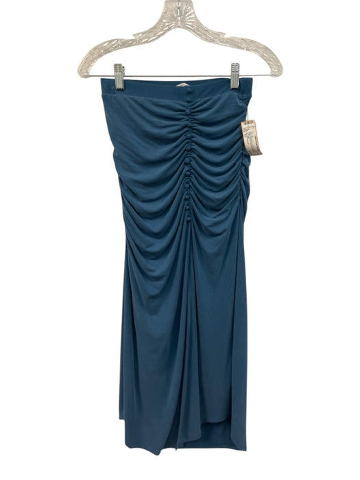 By Anthropologie Size XS Blue Modal Blend Tank top Button Detail Skirt Set Blue / XS