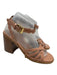 See By Chloe Shoe Size 39.5 Nude Pink & Brown Leather Stacked Wood Heel Sandals Nude Pink & Brown / 39.5