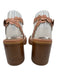 See By Chloe Shoe Size 39.5 Nude Pink & Brown Leather Stacked Wood Heel Sandals Nude Pink & Brown / 39.5