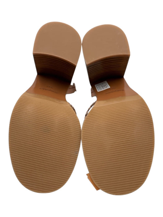 See By Chloe Shoe Size 39.5 Nude Pink & Brown Leather Stacked Wood Heel Sandals Nude Pink & Brown / 39.5