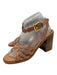 See By Chloe Shoe Size 39.5 Nude Pink & Brown Leather Stacked Wood Heel Sandals Nude Pink & Brown / 39.5