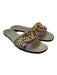 Valentino Garavani Shoe Size 41 Gold & Multi Leather Logo Braided Sandals Gold & Multi / 41