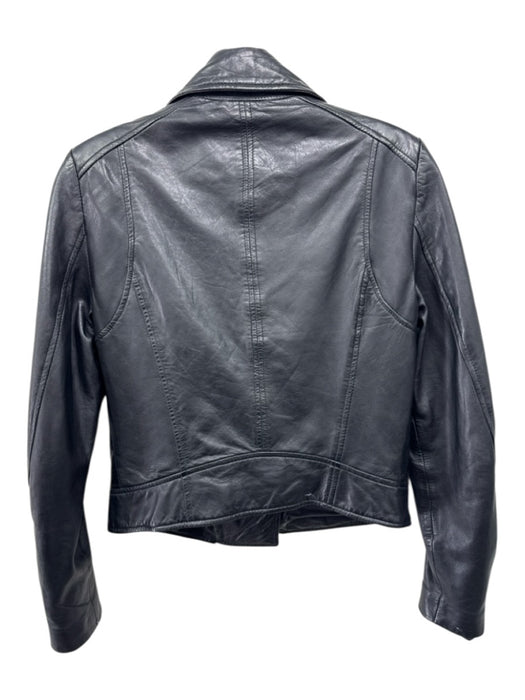 Lamarque Size S Black & Multi Leather Pins Moto Silver hardware Jacket Black & Multi / S