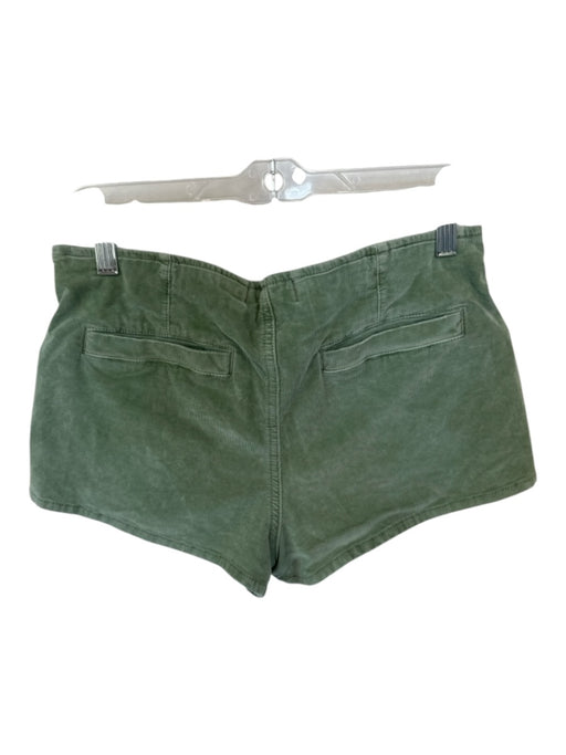 We The Free Size 28 Green Cotton Blend Button Cordaroy Mini Shorts Green / 28