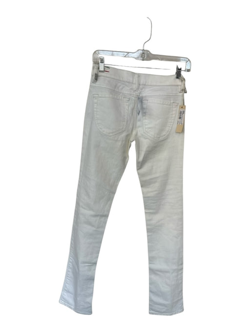 Diesel Size 24 White Cotton Denim Skinny Ankle Stretch Pants White / 24