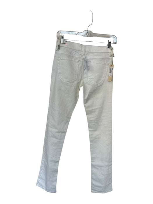 Diesel Size 24 White Cotton Denim Skinny Ankle Stretch Pants White / 24