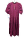 Sheridan French Size S Berry Red Cotton & Lycra Polka Dots Metallic Detail Dress Berry Red / S