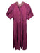 Sheridan French Size S Berry Red Cotton & Lycra Polka Dots Metallic Detail Dress Berry Red / S