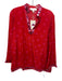 Sheridan French Size S Red & Pink Viscose floral print Long Sleeve V Neck Top Red & Pink / S
