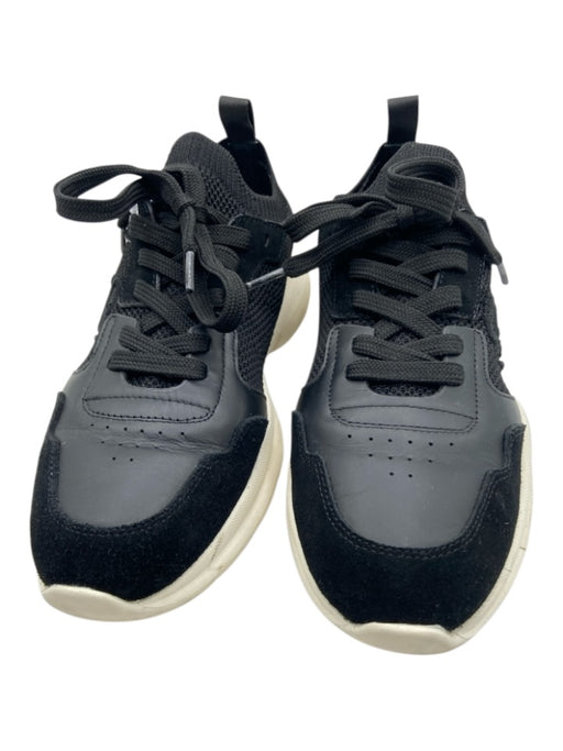 Stuart Weitzman Shoe Size 7 Black & White Mesh Suede Toe Low Top Sneakers Black & White / 7