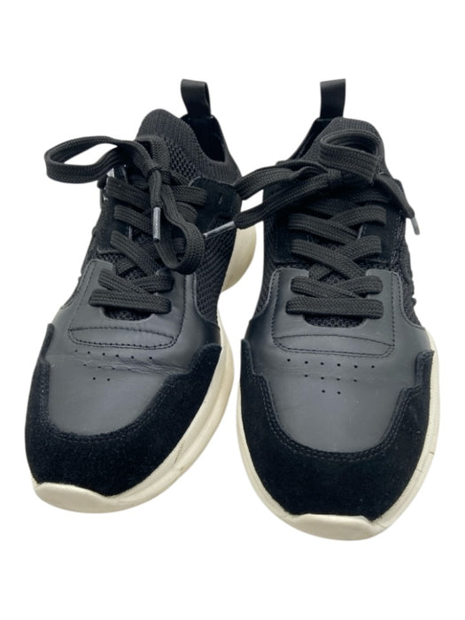 Stuart Weitzman Shoe Size 7 Black & White Mesh Suede Toe Low Top Sneakers Black & White / 7