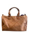 Longchamp Brown Leather Silver Hardware Monogram Zip Close Duffle Bag Brown / M