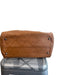 Longchamp Brown Leather Silver Hardware Monogram Zip Close Duffle Bag Brown / M