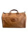 Longchamp Brown Leather Silver Hardware Monogram Zip Close Duffle Bag Brown / M