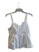 Tibi Size 0 White Cotton Back Zip Sleeveless Bubble Hem Top White / 0