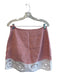 Staud Size M Pink & White Linen Sleeveless Floral Cutout Side Zip Skirt Set Pink & White / M