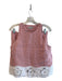 Staud Size M Pink & White Linen Sleeveless Floral Cutout Side Zip Skirt Set Pink & White / M