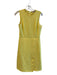 Tory Burch Size 0 Yellow Triacetate Sleeveless solid color Back Zip Dress Yellow / 0