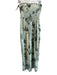 BHLDN Size 6 Green Polyester Strapless Floral Print Maxi Front Slit Dress Green / 6