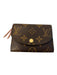 Louis Vuitton Brown & Pink Monogram canvas Snap Closure Coin Purse Wallets Brown & Pink