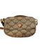 MCM Tan & brown Canvas & Leather Monogram Top Zip Snap Flap Adjustable Band Bag Tan & brown / Small
