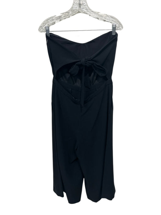 Elizabeth & James Size M / 10 Black Triacetate & Polyester Strapless Jumpsuit Black / M / 10