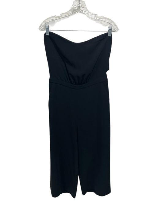 Elizabeth & James Size M / 10 Black Triacetate & Polyester Strapless Jumpsuit Black / M / 10