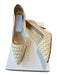 Manolo Blahnik Shoe Size 39 White & yellow Leather Mesh Stiletto Pumps White & yellow / 39